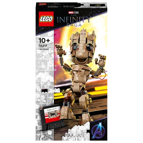 LEGO 76217 Marvel I am Groot Set, Baby Groot Buildable Toy
